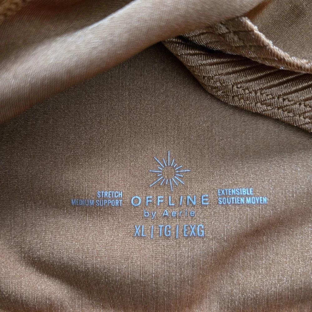 Offline by Aerie | copper metallic ribbed crop tank top size XLarge - Picture 7 of 10